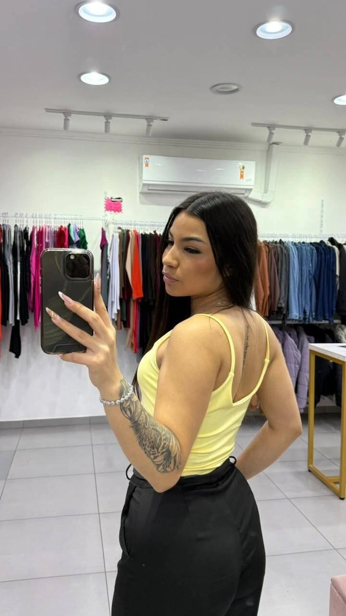 Cropped Alcinha Fina Amarelo, foto 2