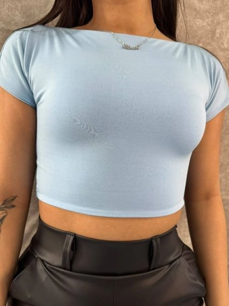 Cropped Suplex Costa Nua Azul Claro