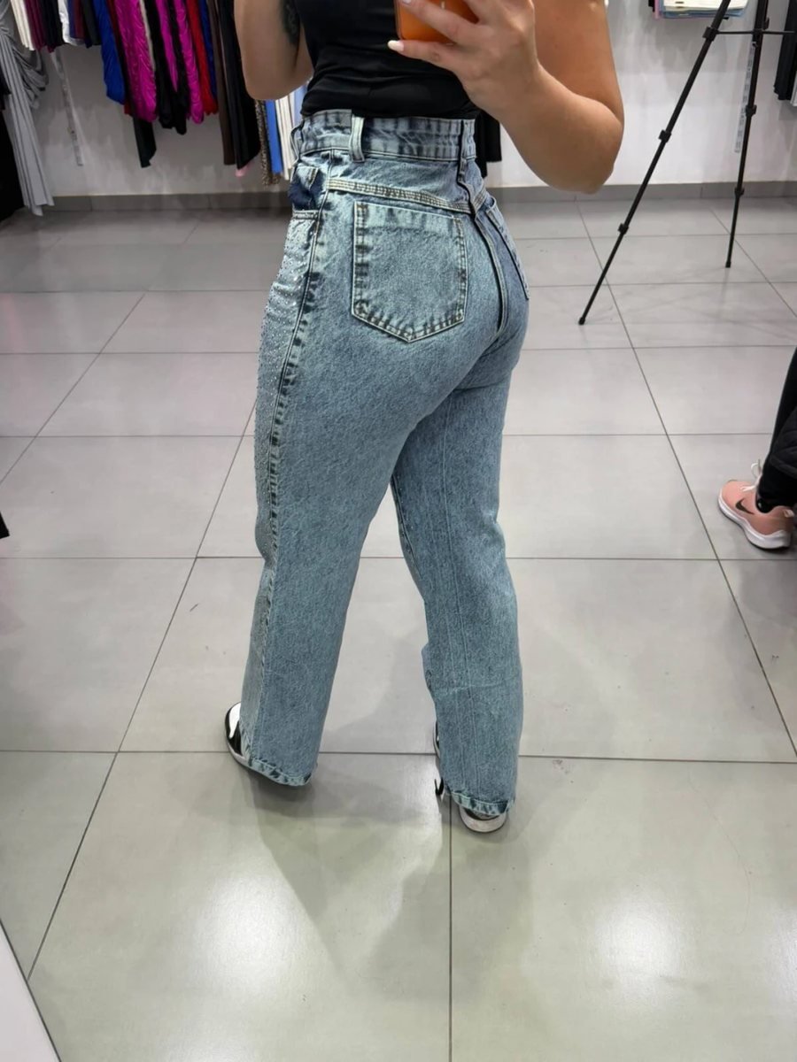 Wide leg Clara Marmorizada Com Brilhos, foto 2