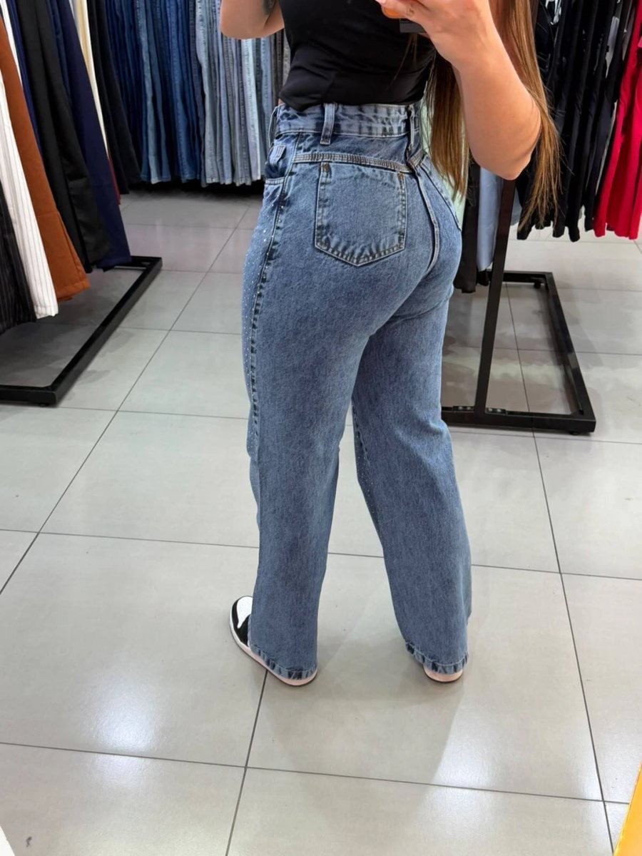 Calça Wide Leg Clara Com Brilhos, foto 2