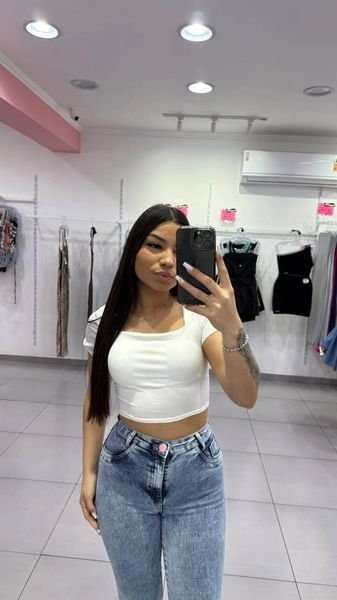Cropped Suplex Gola Quadrada Sem Bojo Branco