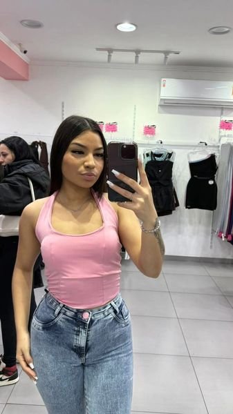 Cropped Recorte Clean Rosa